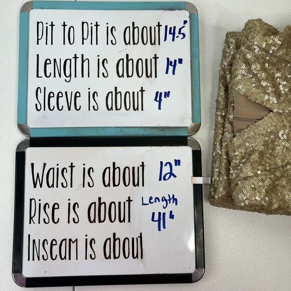 Dress The Population Size Small Cara Two Piece Gown Gold Sequin Holiday Party - Picture 15 of 16